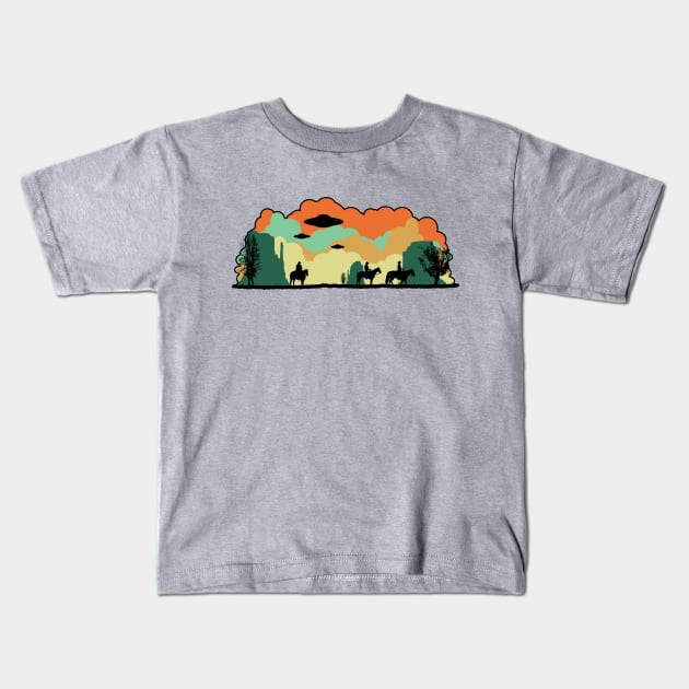 Cowboys & Aliens Kids T-Shirt by KAMonkey